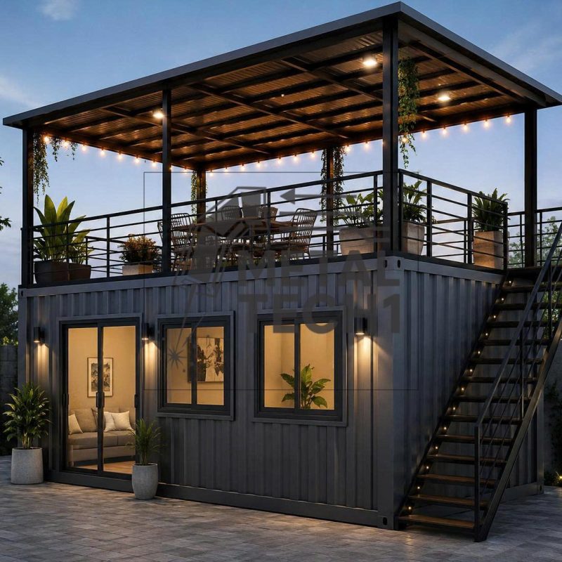 NHÀ CONTAINER 2 TẦNG + SÂN THƯỢNG – NHỎ GỌN NHƯNG CỰC CHẤT!